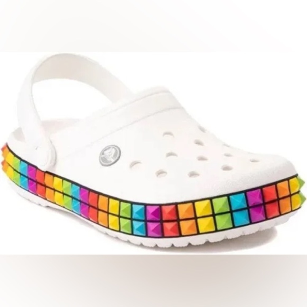 Rainbow Unicorn Studded Crocs